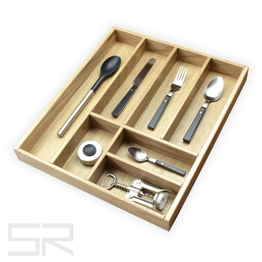 Besteckeinsatz K50 für gerade Zargen. Einzelstück. Eiche.